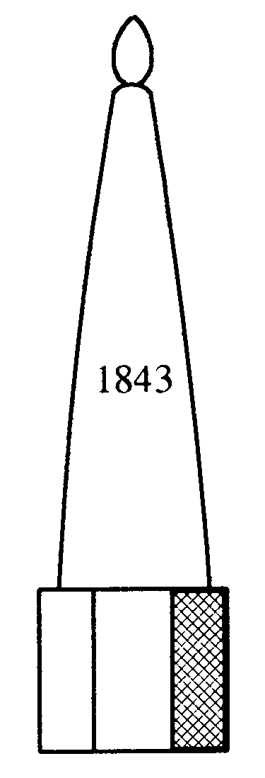 tekening van grenspaal